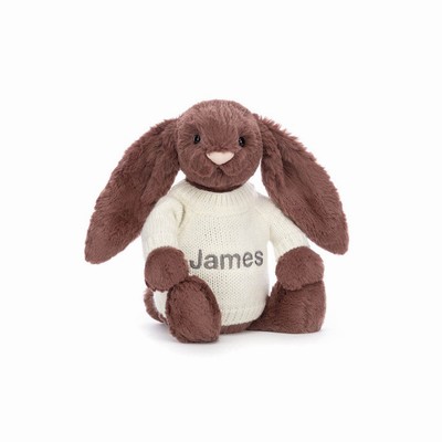 Jellycat Bashful Fudge Bunny with Cream Jumper New Zealand | OWPNL0681